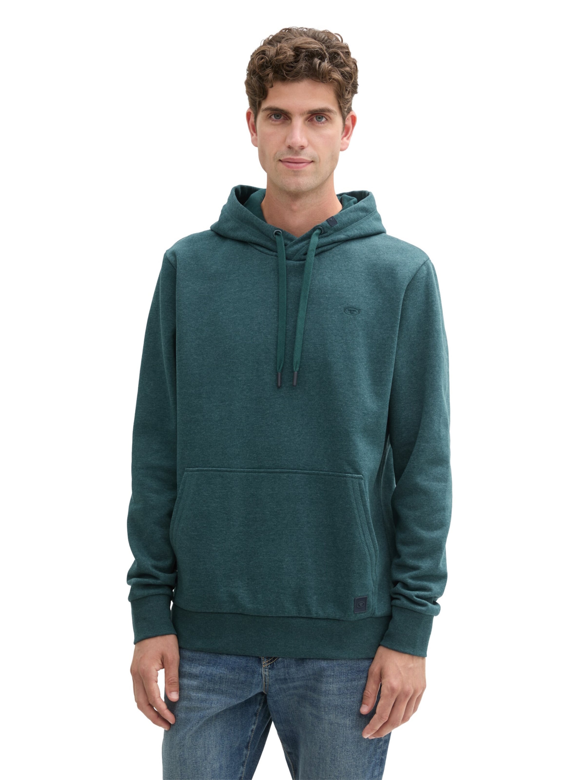 TOM TAILOR Sweatshirt in Groen: voorkant