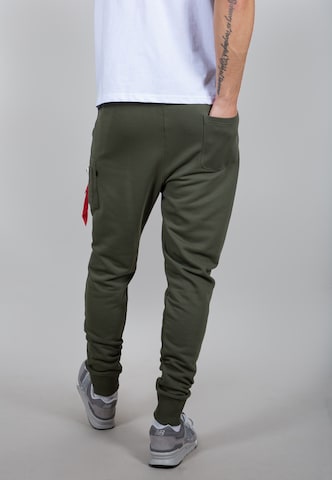 ALPHA INDUSTRIES Tapered Trousers 'X-Fit' in Green