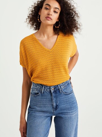 dzeltens WE Fashion Džemperis: no priekšpuses