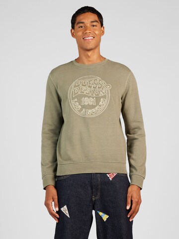 GUESSSweater majica - zelena boja: prednji dio