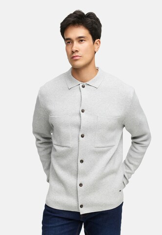 INDICODE JEANS Gebreid vest 'Bellino' in Grijs: voorkant