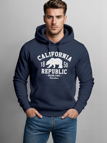 Neverless Sweatshirt 'California Republic'‌‌‌‌‌‌‌ in Blau: Vorderseite