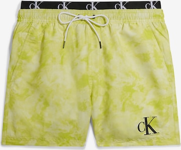 Calvin Klein Swimwear Board Shorts in Yellow: front