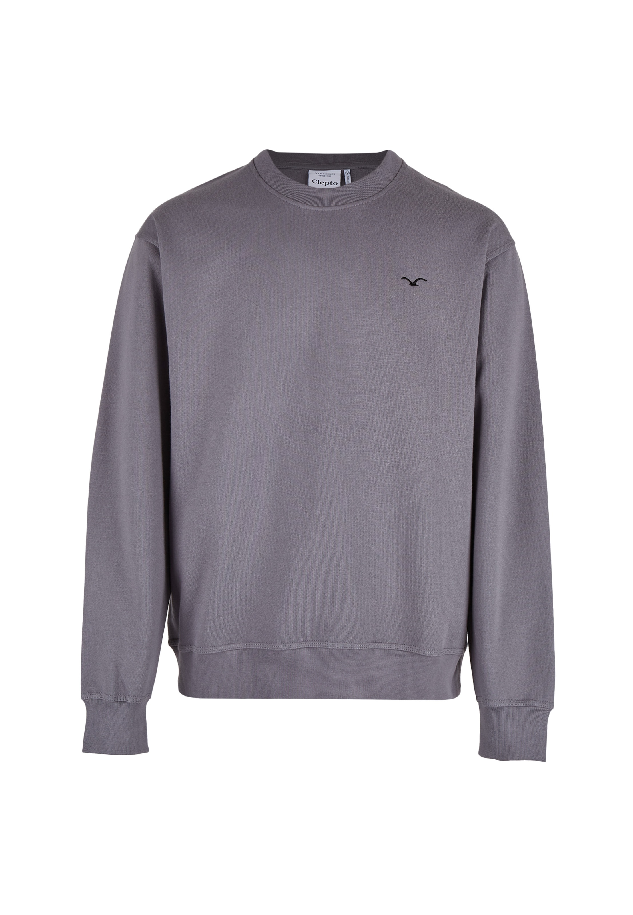 Cleptomanicx Sweatshirt 'Ligull Boxy' in Grau: Vorderseite
