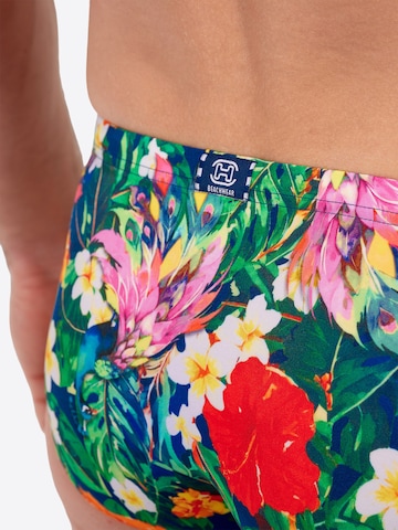 HOM Badehose ' Swim Micro Briefs Peacock ' in Grün