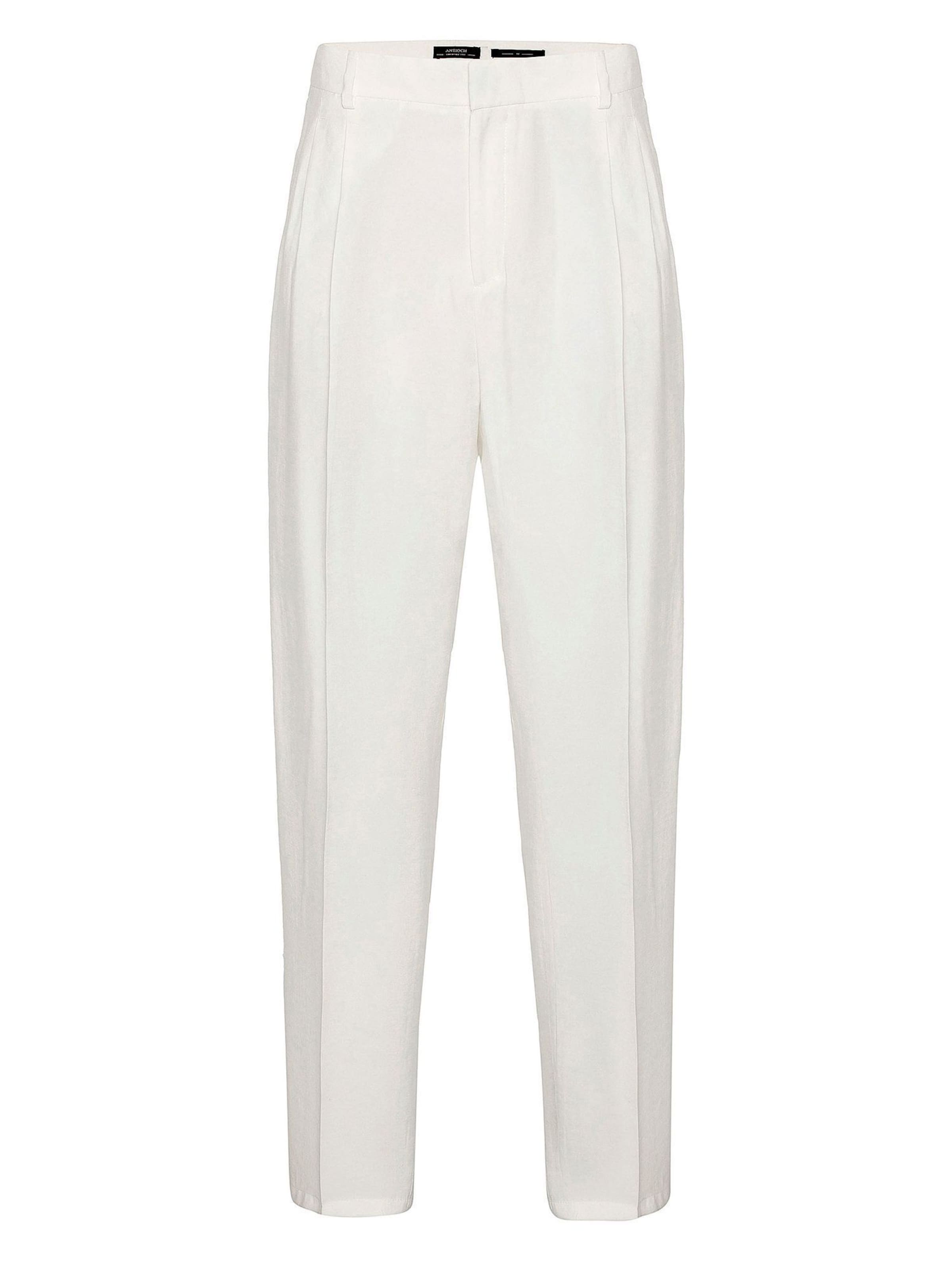 Antioch - Folgado Calças com pregas em bege: frente