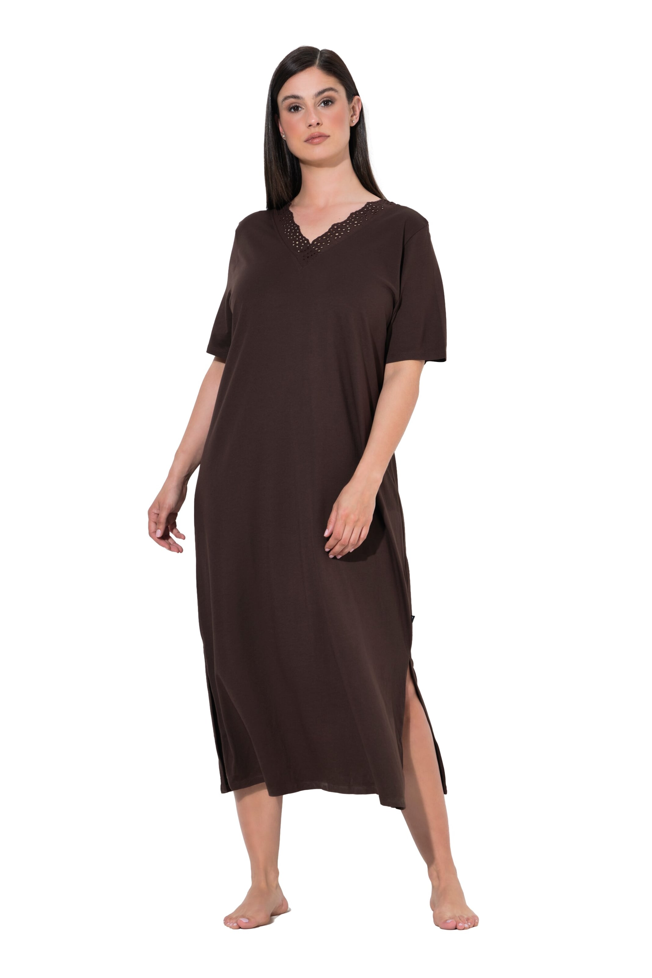 Ulla Popken Nightgown in Brown: front