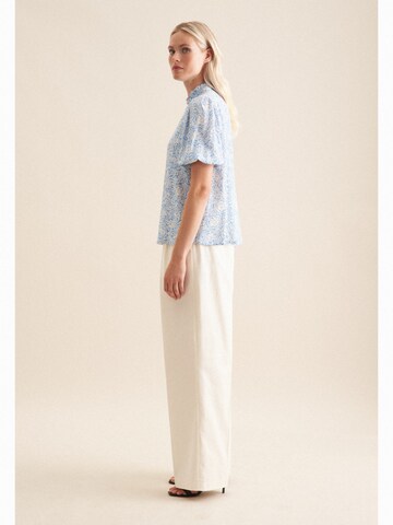 SEIDENSTICKER Blouse 'Schwarze Rose' in Blauw