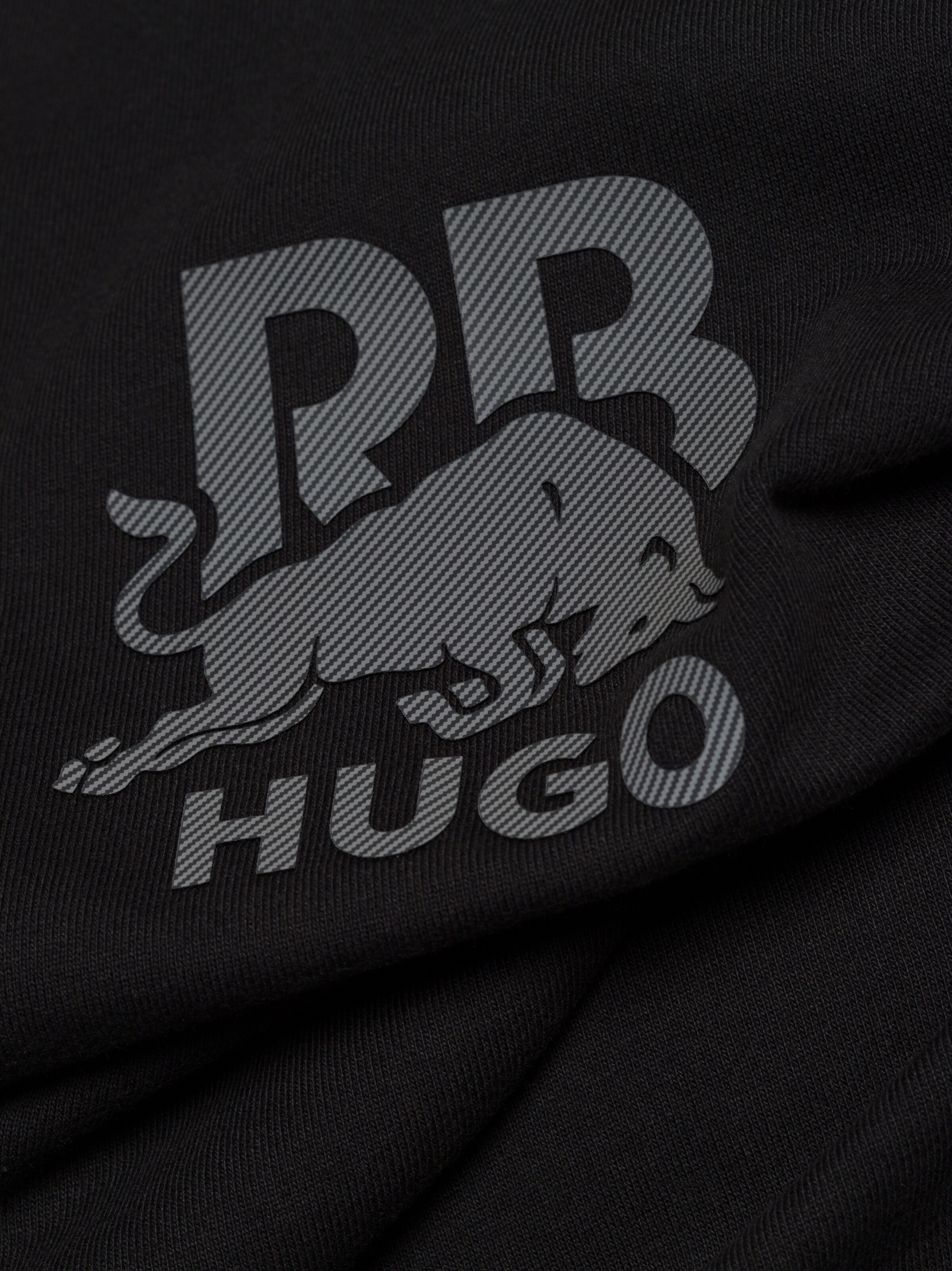 HUGO Sweatshirt ' Dahrain RB ' in Schwarz