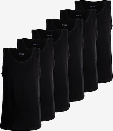 BOSS - Camiseta térmica en negro: frente