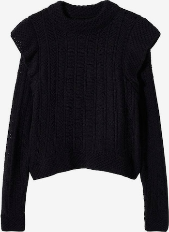 MANGO Sweater 'volado' in Black: front