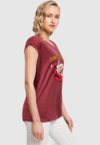ABSOLUTE CULT Shirt 'Looney Tunes - Lola Merry Christmas' in Rood