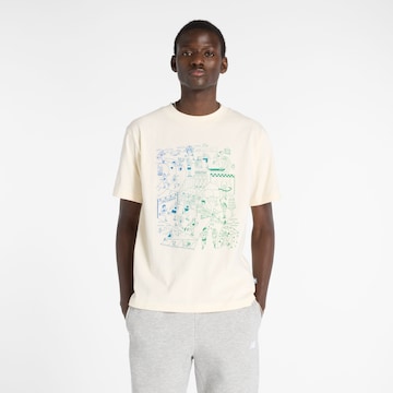 new balance Shirt 'Athletics Run Mural' in Beige: voorkant