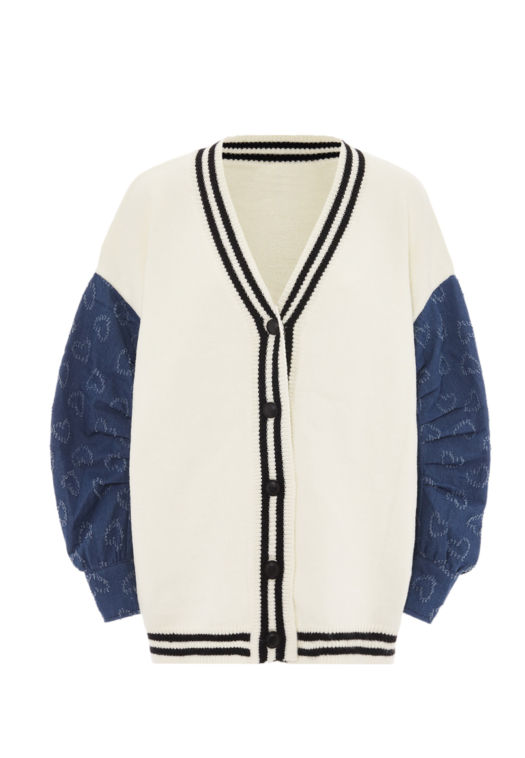 SANIKA - Casaco de malha em branco: frente