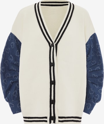 SANIKA - Casaco de malha em branco: frente