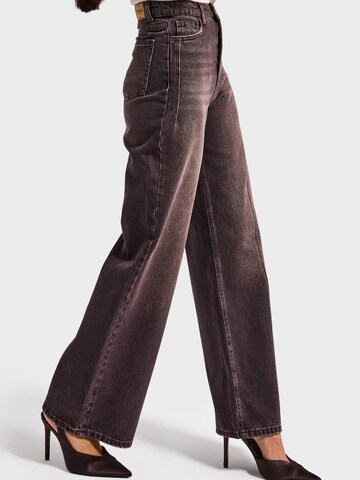 IT'S BASIC Wide leg Jeans 'Olea Wide High Rise Jeans' in Brown