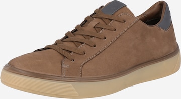 ECCO Sneakers 'Ecco Street Tray' in Brown: front