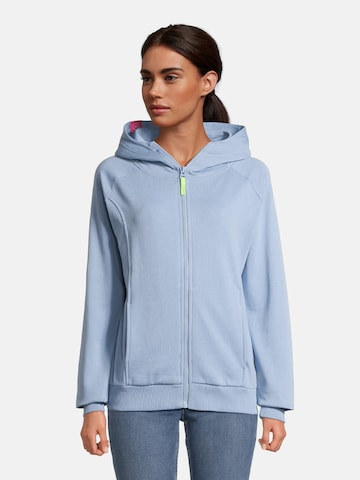 salzhaut Sweatvest 'Losen' in Blauw: voorkant