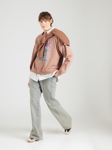 ROXY Μπλούζα φούτερ 'LINEUP' σε καφέ