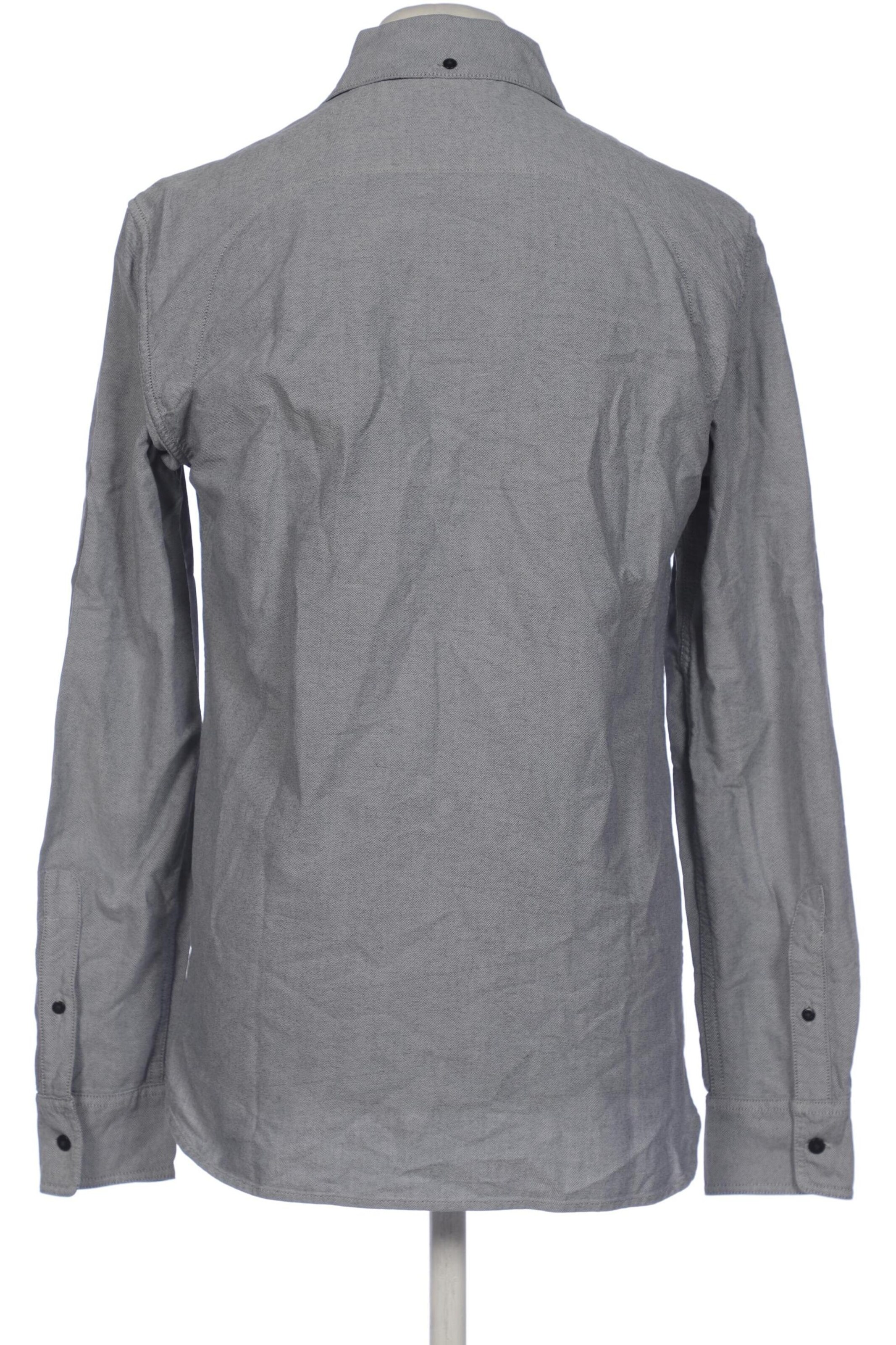 DENHAM Button Up Shirt in L in Grey