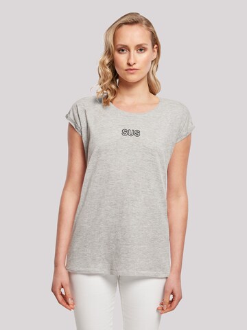 F4NT4STIC Shirt 'SUS' in Grey: front