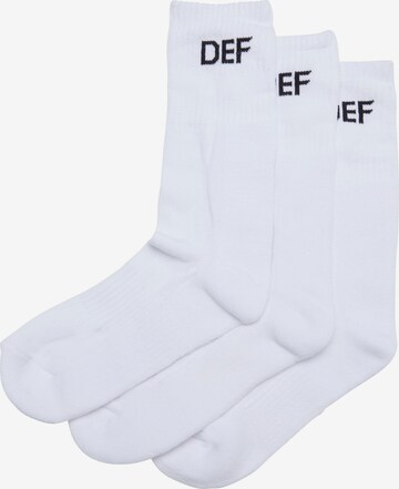 Chaussettes DEF en blanc : devant