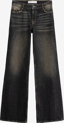Wide leg Jeans di Bershka in nero: frontale