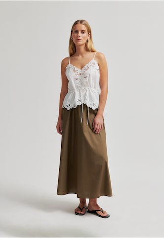 SECOND FEMALE - Saia 'Alisa' em castanho