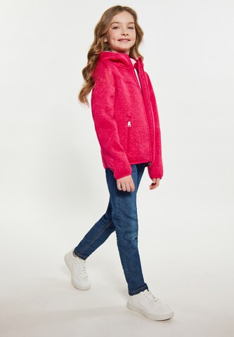 Schmuddelwedda Fleece jas in Roze