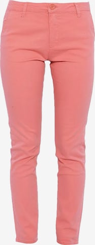 rožinė Giorgio di Mare „Chino“ stiliaus kelnės 'Serafina': priekis