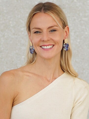 La Moda Me - Pendientes 'Polly' en azul