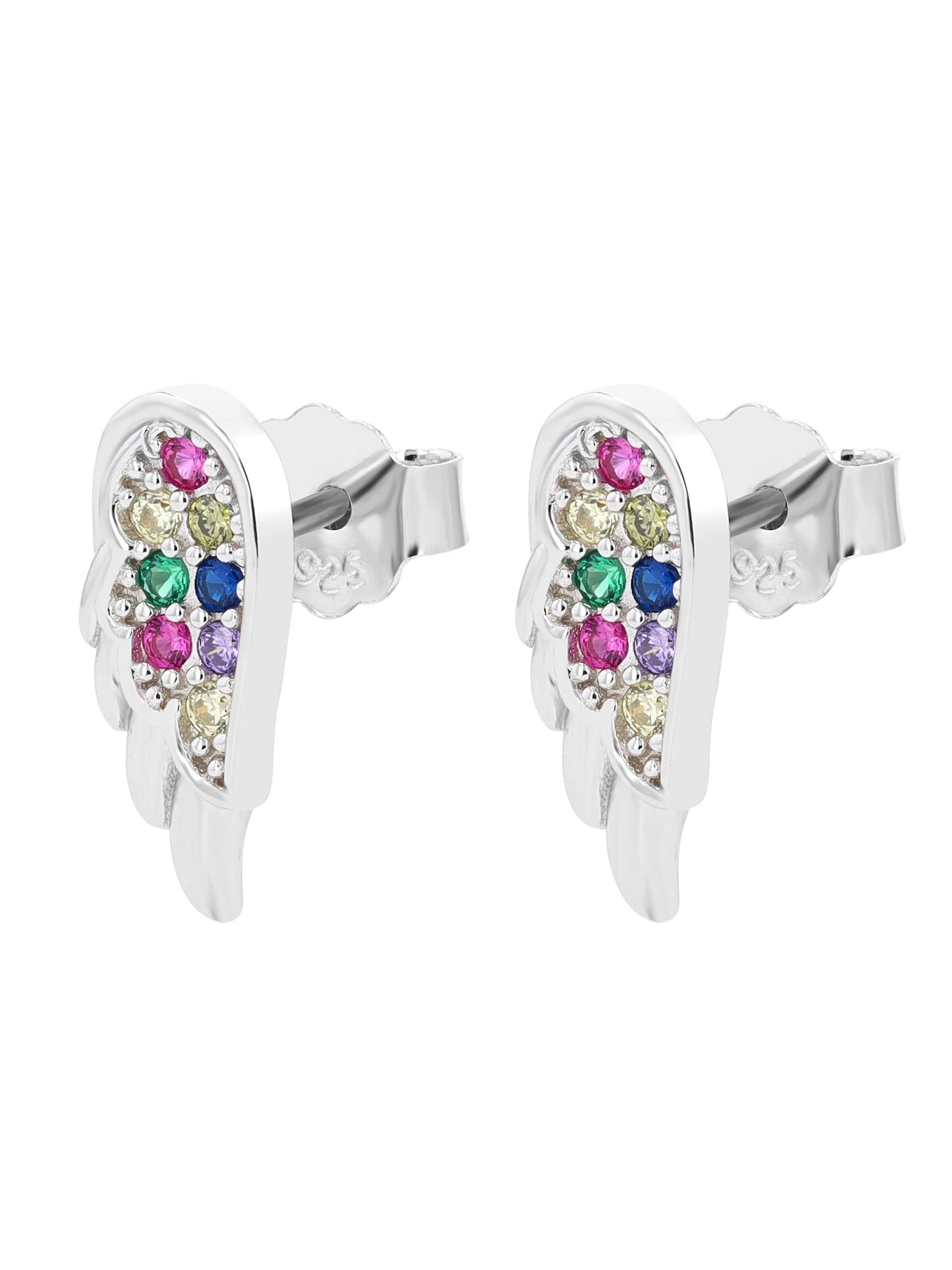Akzent Earrings '"Isra" aus 925 Sterlingsilber, rhodiniert, langlebig' in Silver