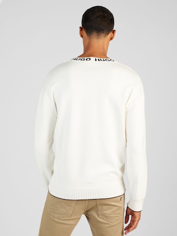 HUGO Sweter 'Smarlo' w kolorze biały