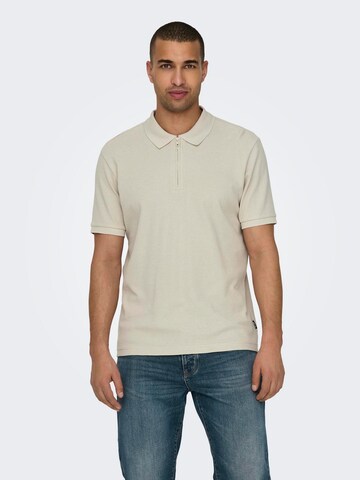 Only & Sons Poloshirt 'MIKE' in Grau: Vorderseite