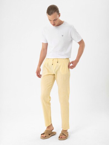By Diess Collection Slimfit Kalhoty – žlutá