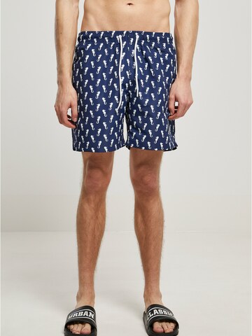 Shorts de bain Urban Classics en bleu : devant