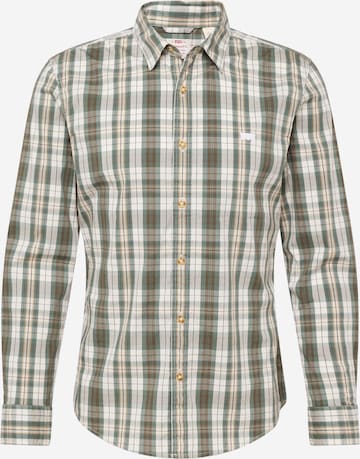 LEVI'S ® Slim fit Button Up Shirt 'LS Battery HM Shirt Slim' in Green: front
