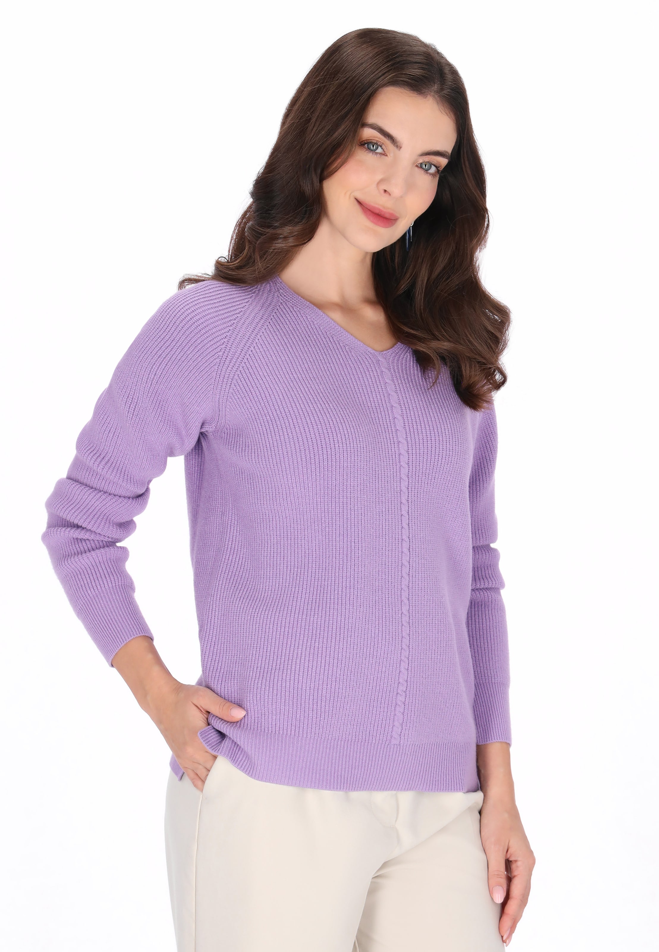 Usha - Pullover 'Casual' em roxo: frente