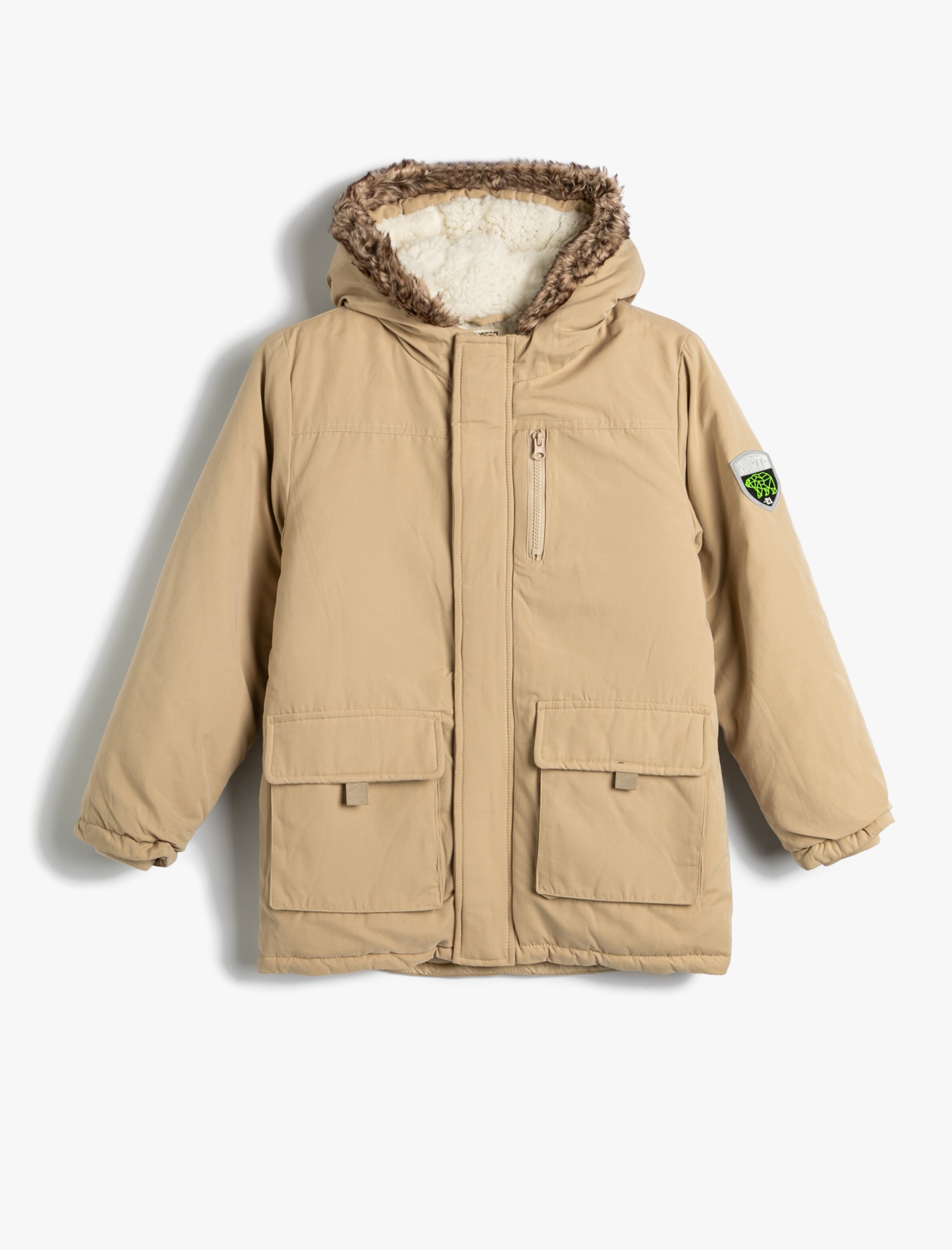 Koton Winterjas in Beige: voorkant