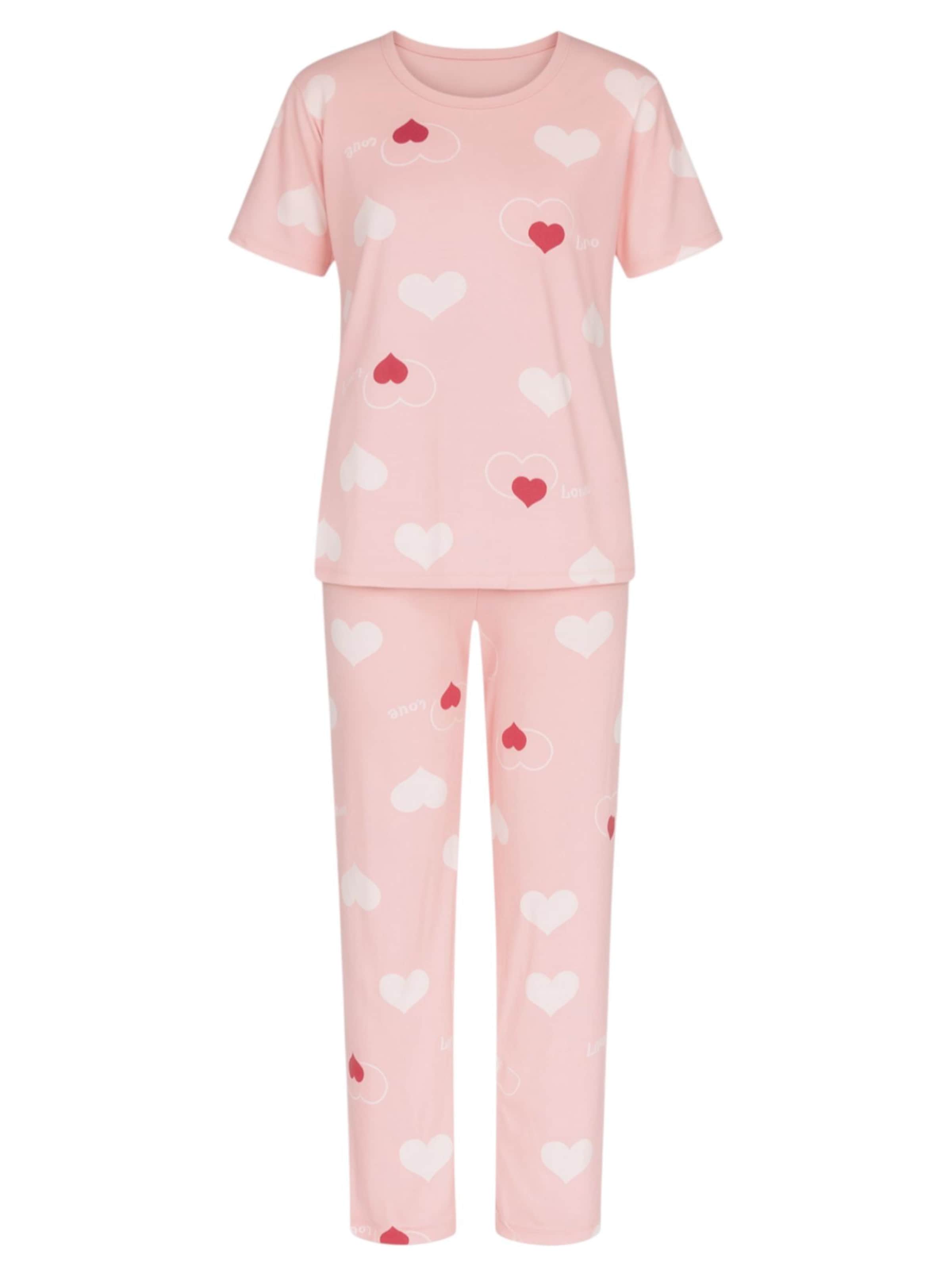 fashionshowcase Pyjamas 'HEARTSTRIPE' i pink: forside
