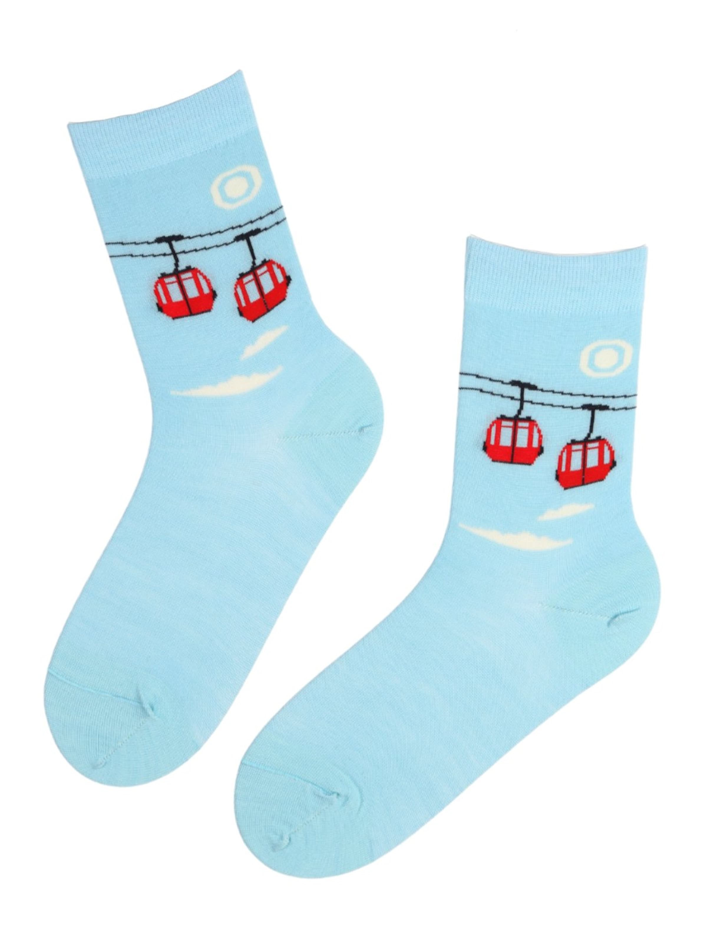 Chaussettes 'SKI CABIN' Sokisahtel en bleu : devant