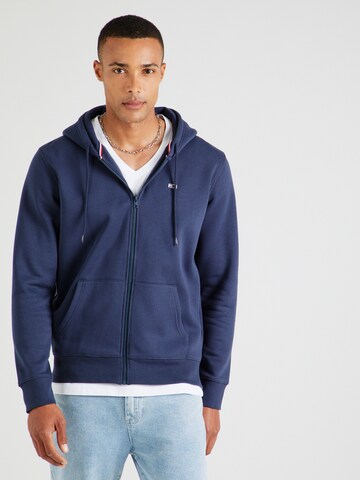 Tommy Jeans Regular fit Sweat jacket in Blue: front