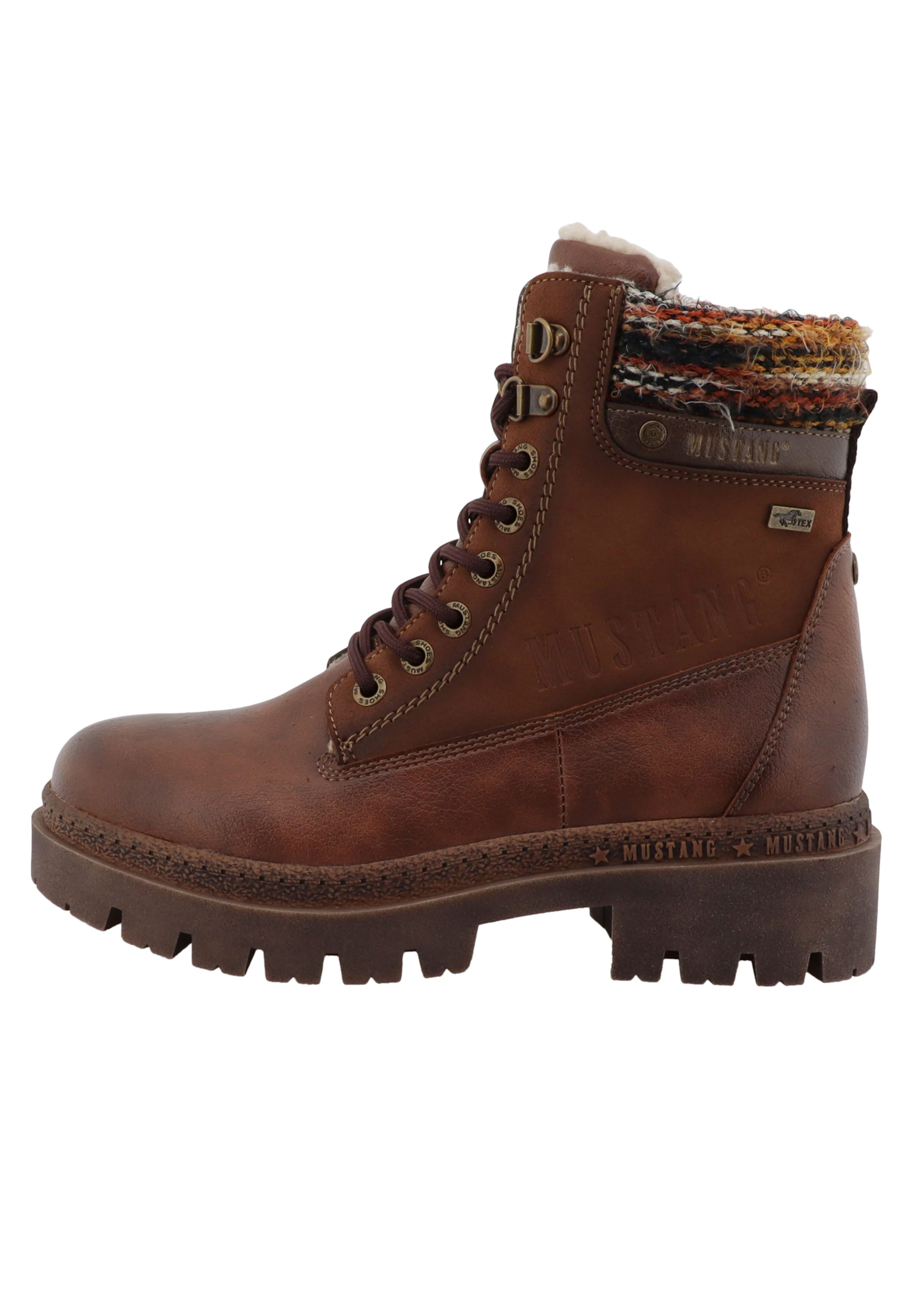 Bottines à lacets MUSTANG en marron