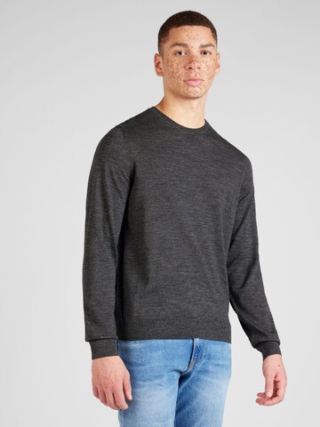 BOSS Sweater 'Leno-P' in Black: front