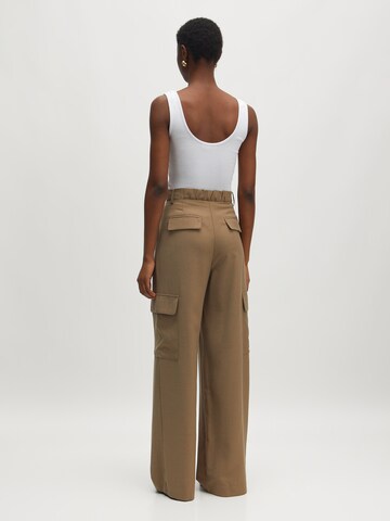 EDITED Loose fit Trousers 'Tjarda' in Brown