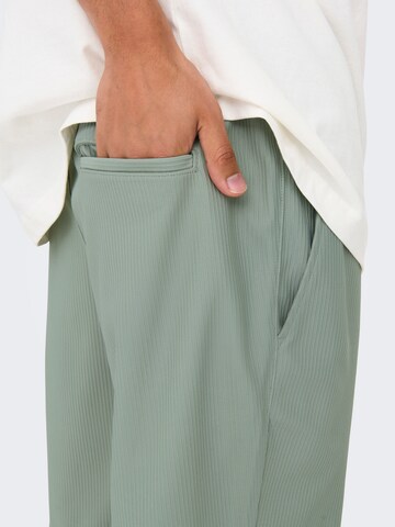 regular Pantaloni 'TEL' di Only & Sons in verde