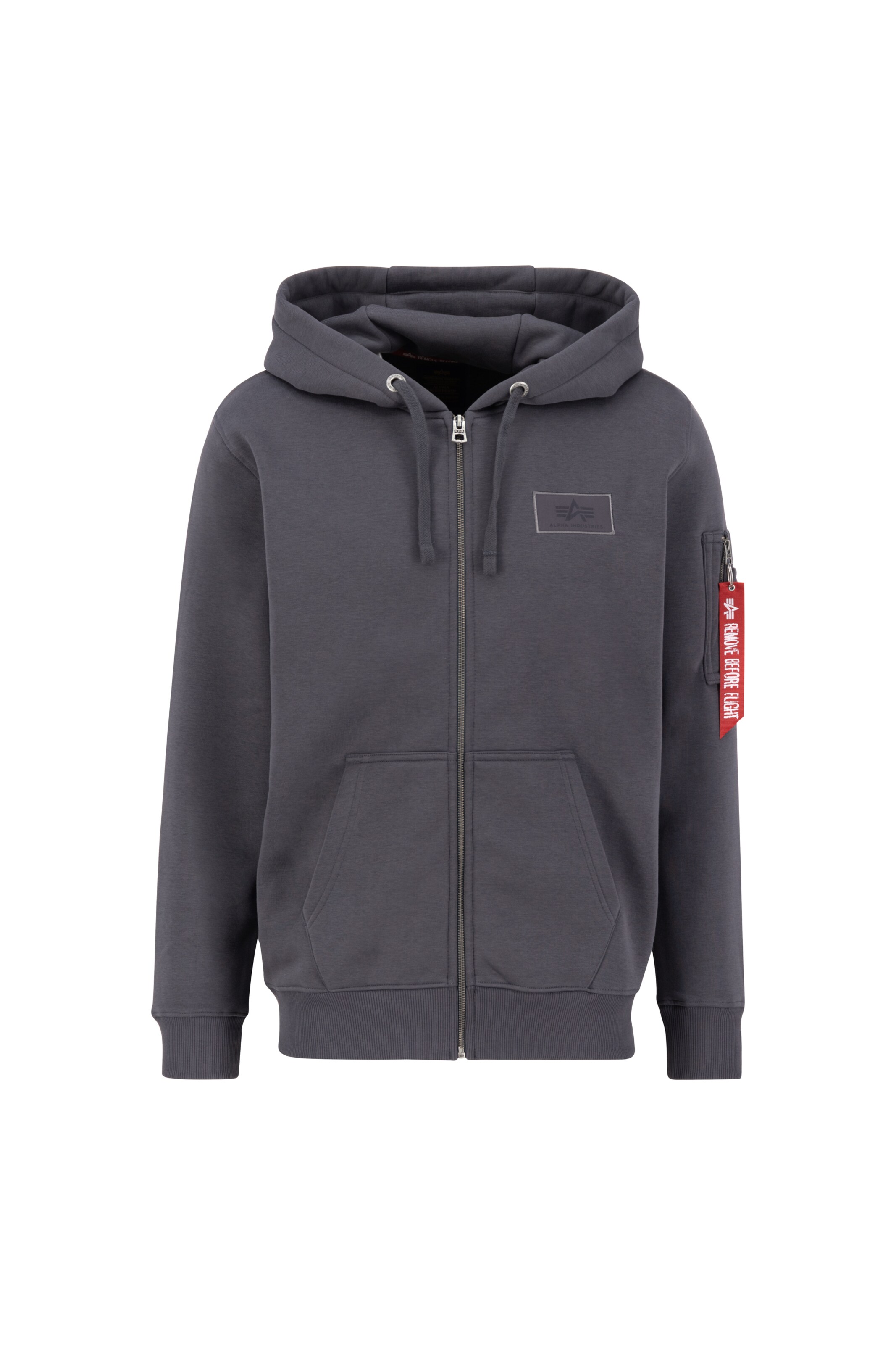 ALPHA INDUSTRIES Sweatjakke i grå: forside