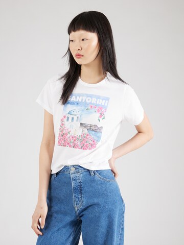 Abercrombie & Fitch - Camiseta 'SANTORINI' en blanco: frente