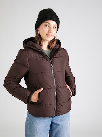 PIECES Winter jacket 'BEE' in Brown: front