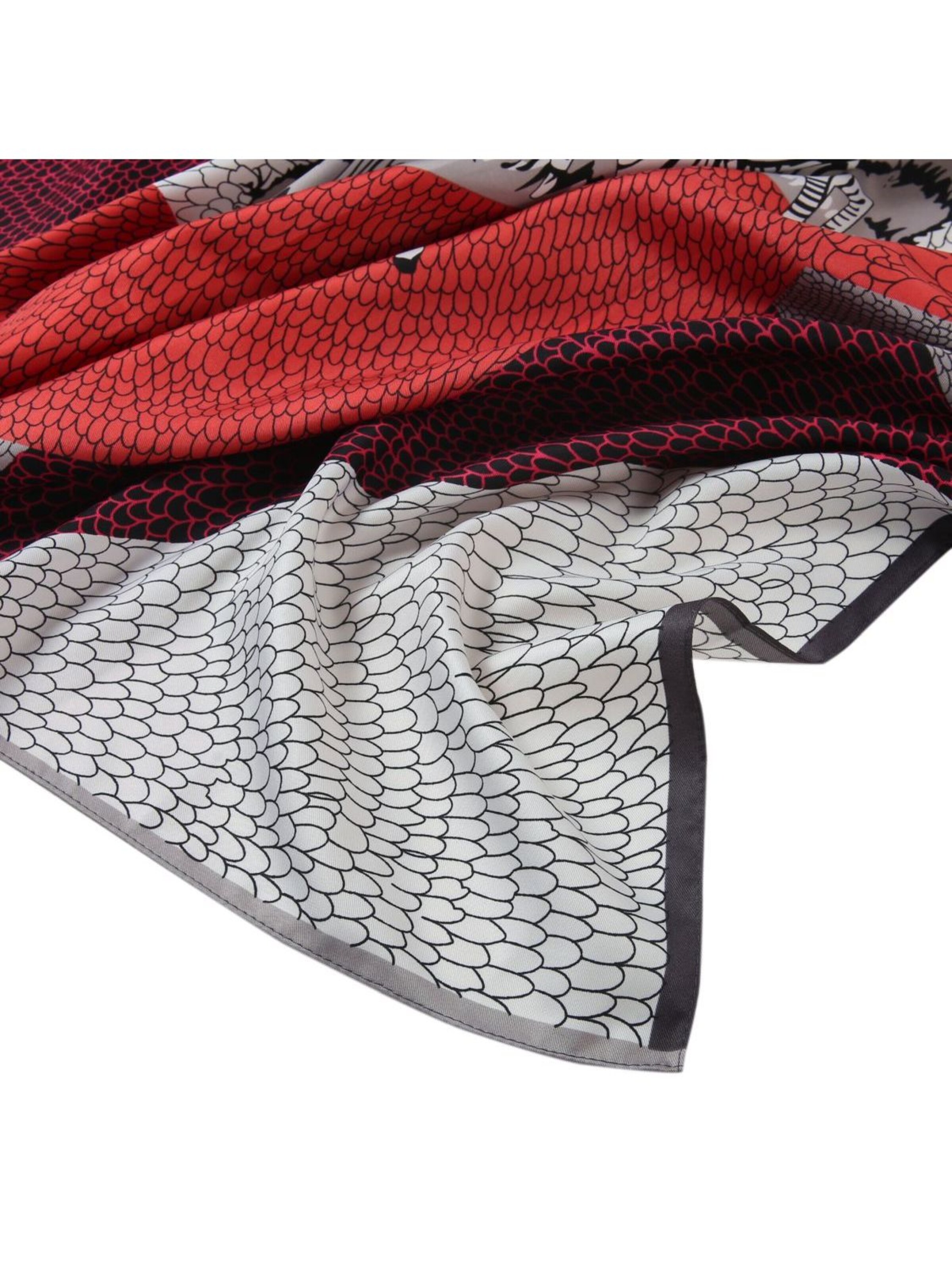 alberto cabale Sjaal 'Soie Snake Zoé' in Rood